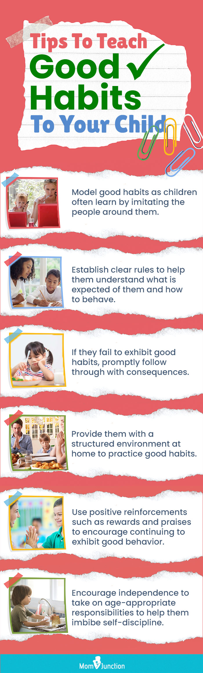 tips to teachh good habits (infographic)
