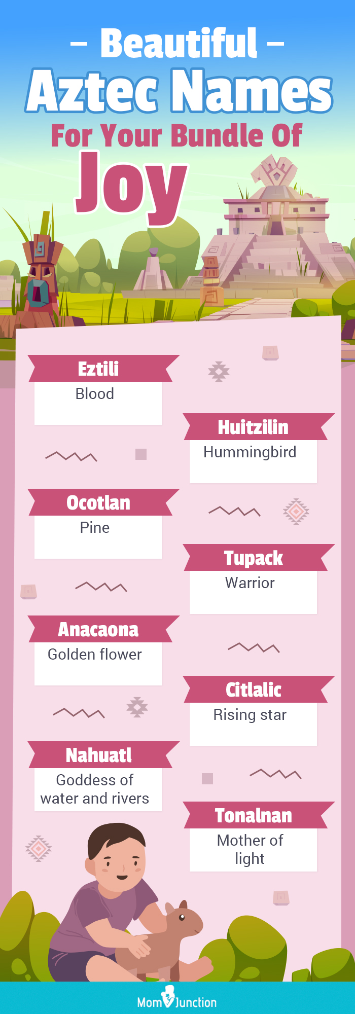beautiful aztec names for your bundle of joy(infographic)