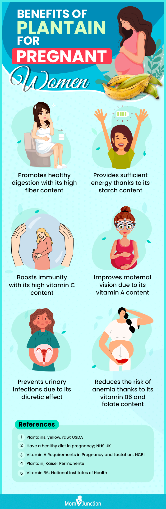 benefits of plantain for pregnant women (infographic)