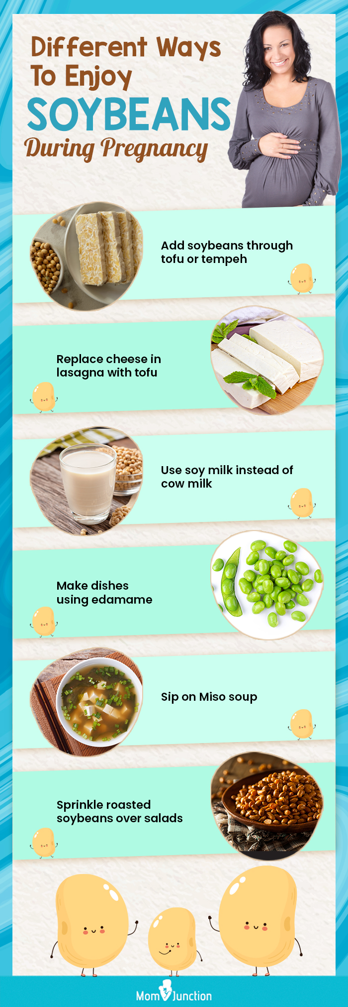 different ways to enjoy soybeans during pregnancy (infographic)