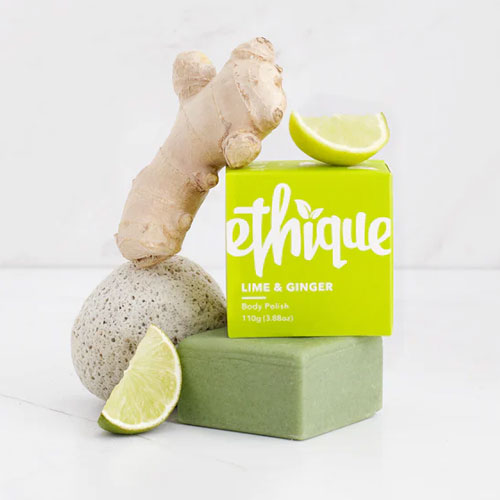 Ethique Exfoliating Lime & Ginger Solid Body Scrub Bar