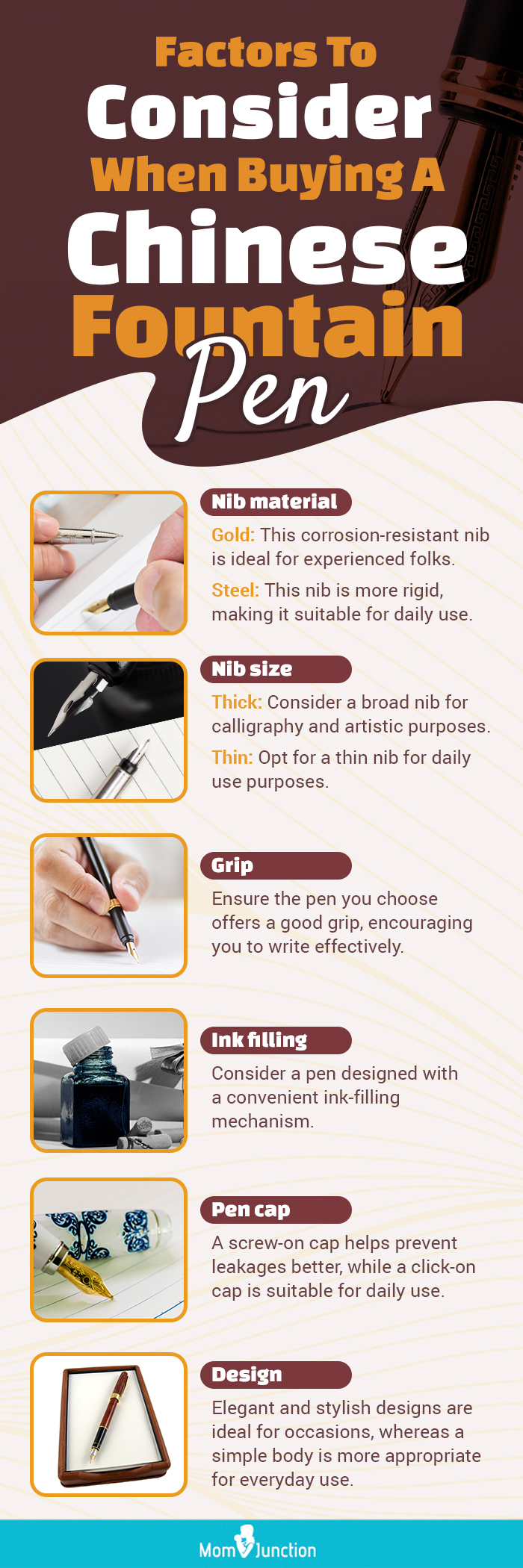 Factors To Consider When Buying A Chinese Fountain Pen (infographic)