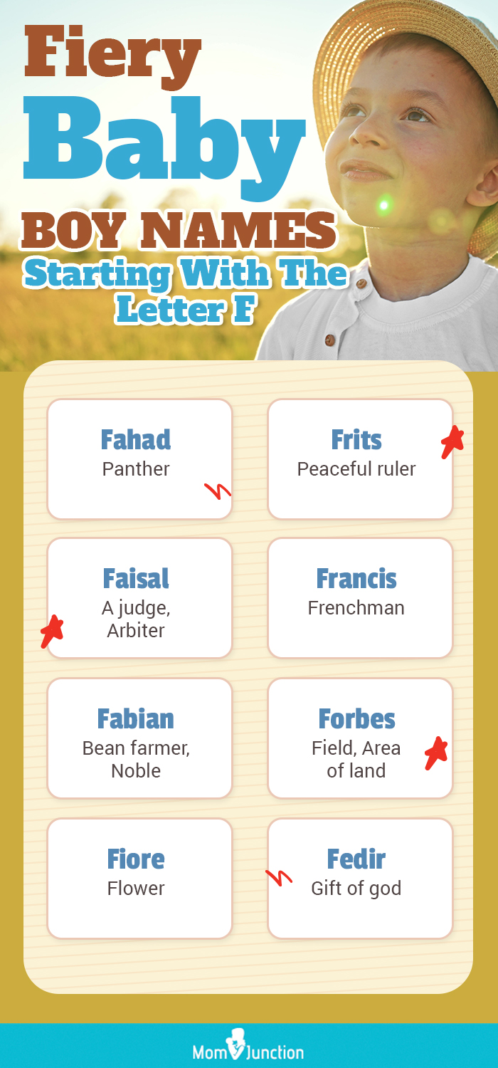 fiery baby boy names starting with the letter f (infographic)