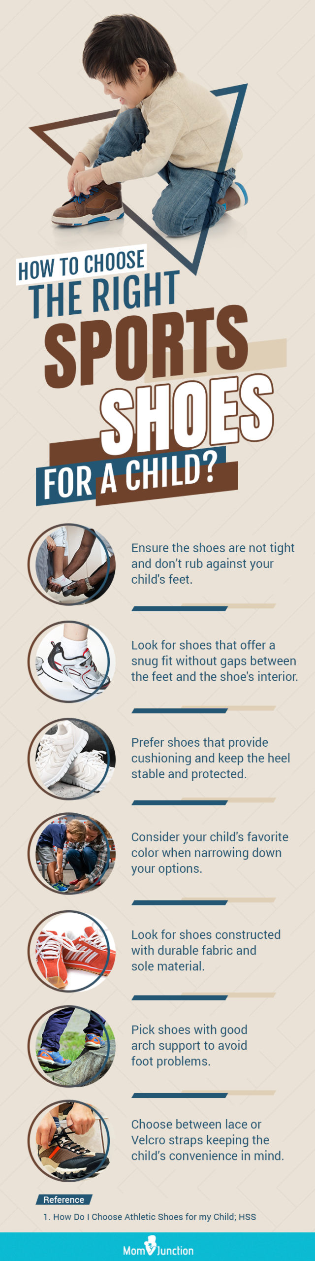 How To Choose The Right Sports Shoes For A Child (infographic)