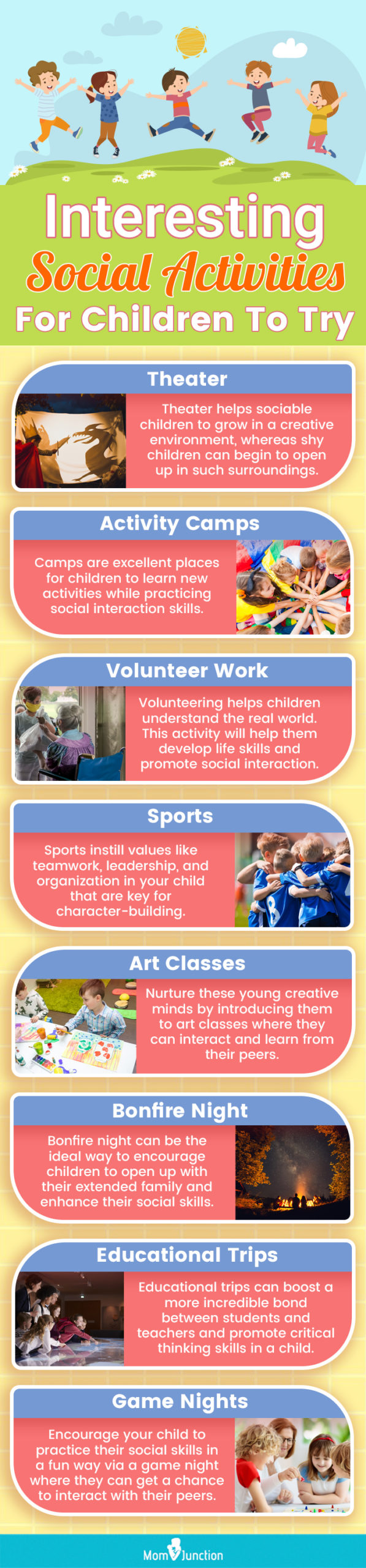 interesting social activities for children to try (infographic)