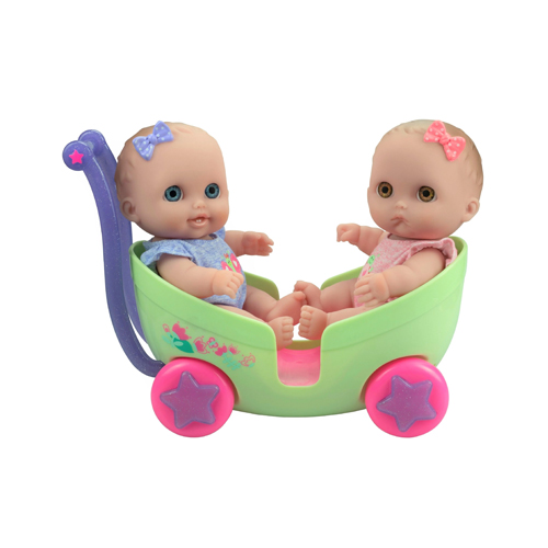 JC Toys Lil Cutesies Twin Dolls In Stroller Set