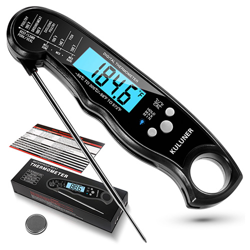  KitchenAid KQ906 Programmable Wired Probe Thermometer,  TEMPERATURE RANGE: -40F to 482F/-40C to 250C, Black: Home & Kitchen