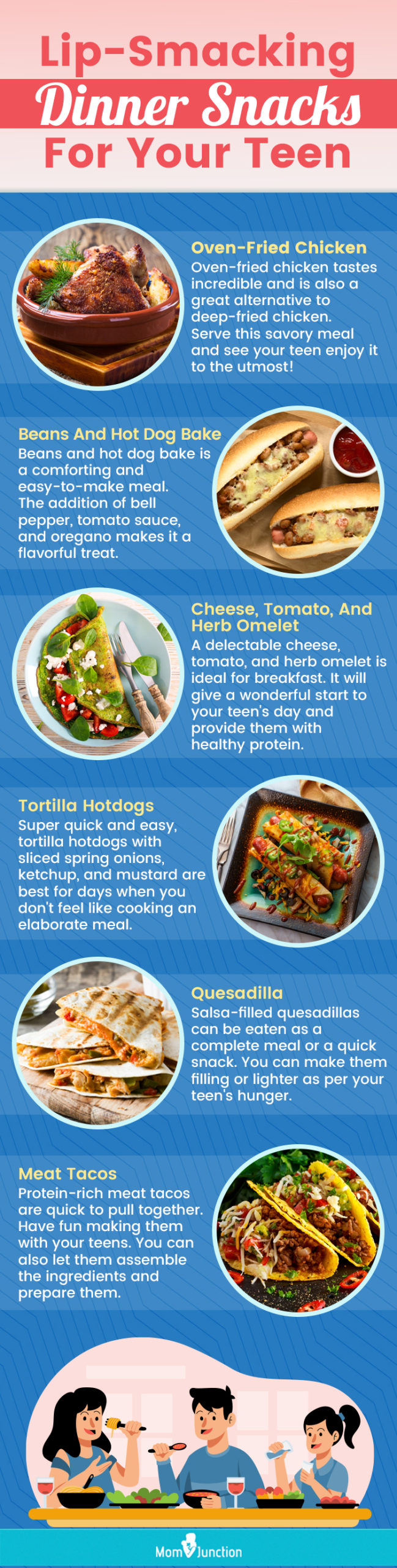 lip-smacking dinner snacks for your teen (infographic)