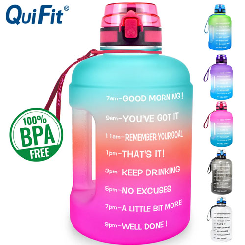 QuiFit 1 Gallon Water Bottle With Straw
