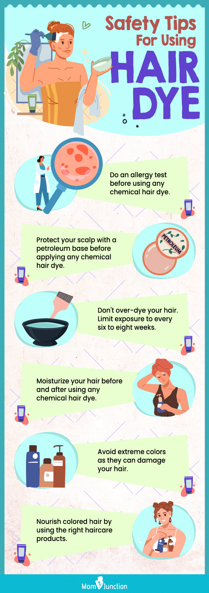 Safety Tips For Using Hair Dyee (infographic)