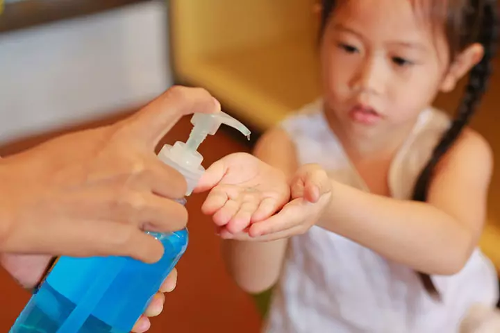 Using Hand Sanitizer Often