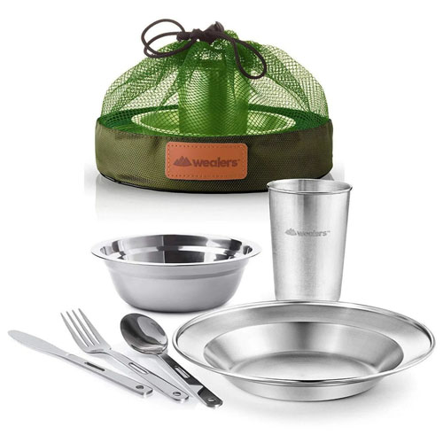 Wealers Stainless Steel Single Person Camping Set