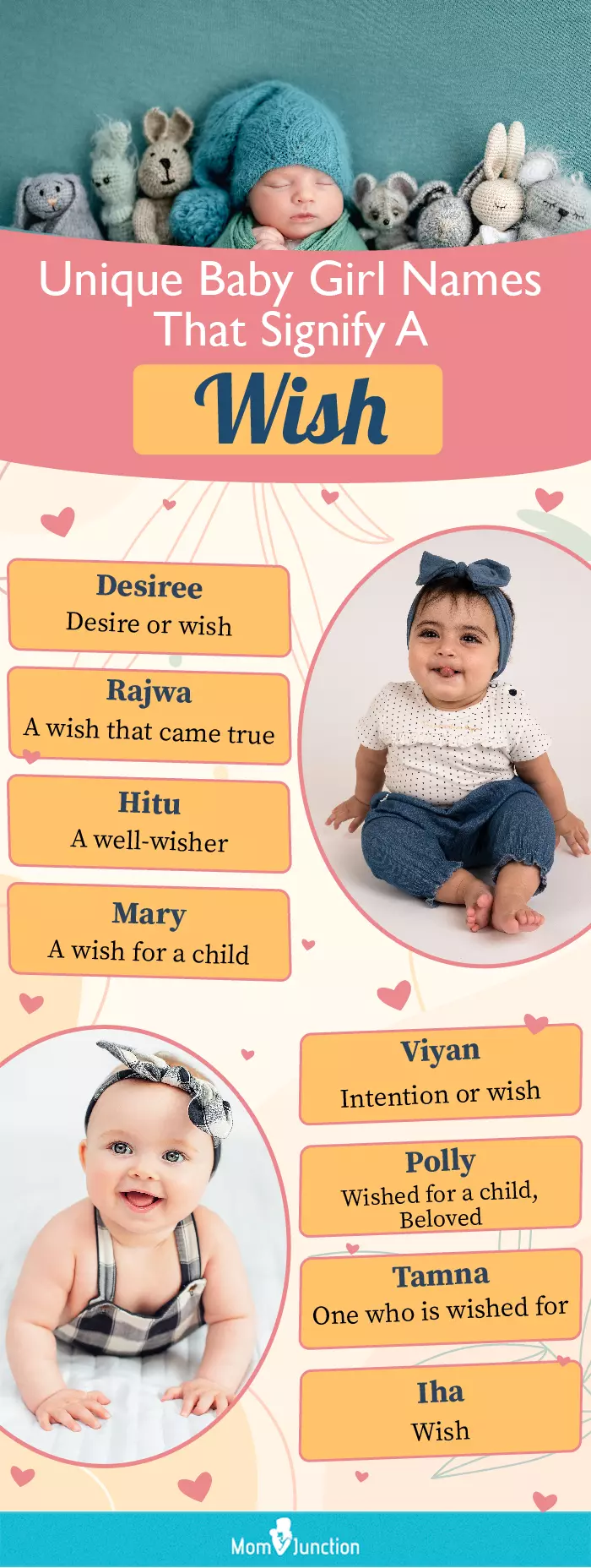 intriguing baby girl names that mean wish (infographic)