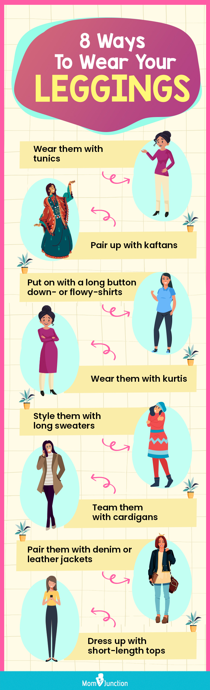 8-Ways-To-Wear-Your-Leggings (infographic)