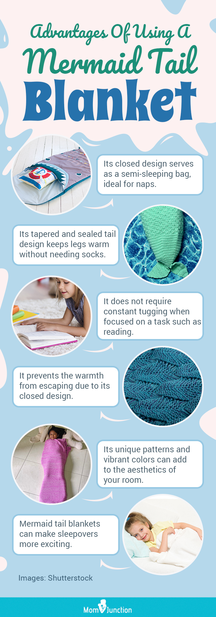 Advantages Of Using A Mermaid Tail Blanket (infographic)