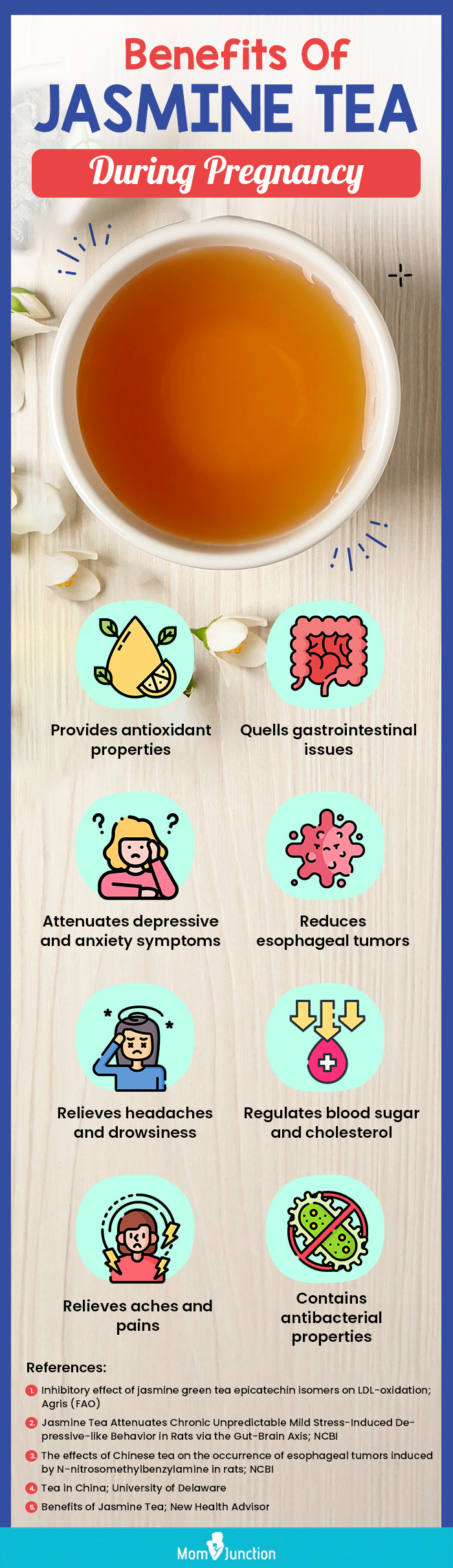 benefits of jasmine tea during pregnancy (infographic)