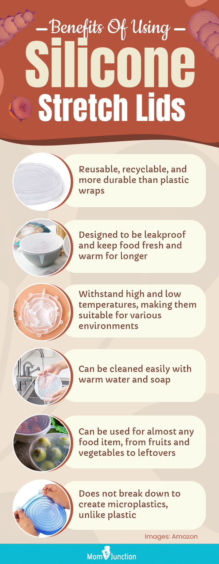Benefits Of Using Silicone Stretch Lids (infographic)