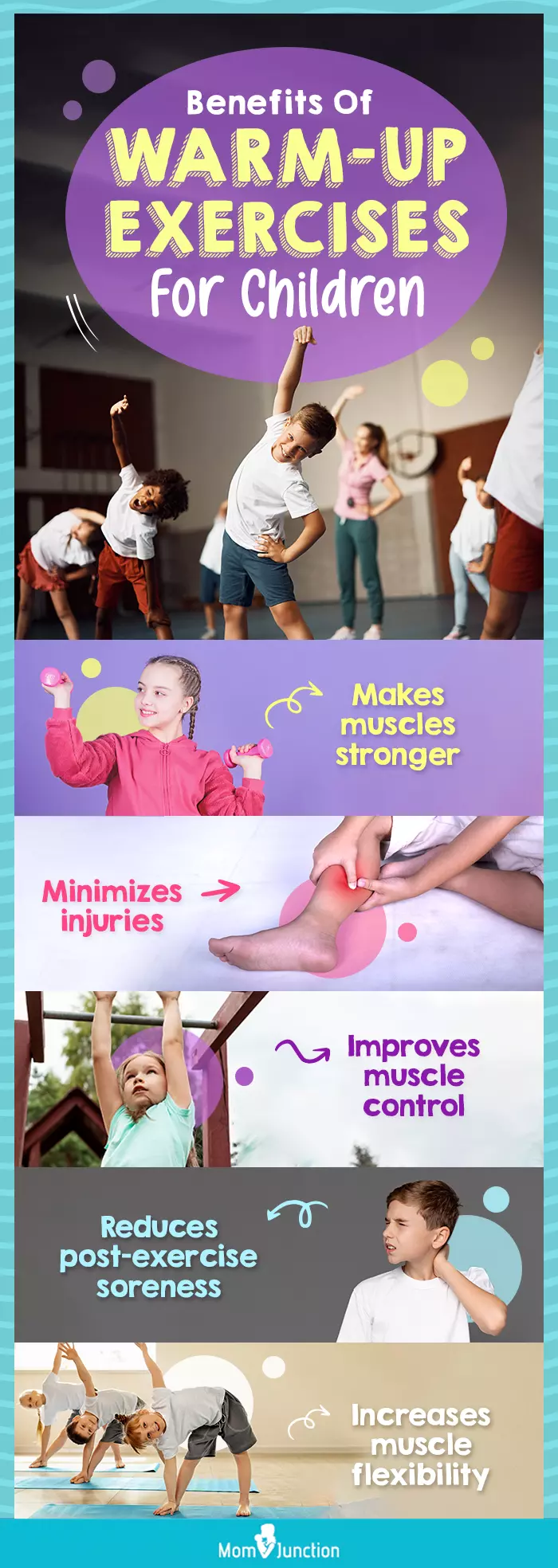 benefits of warm up exercises for children (infographic)
