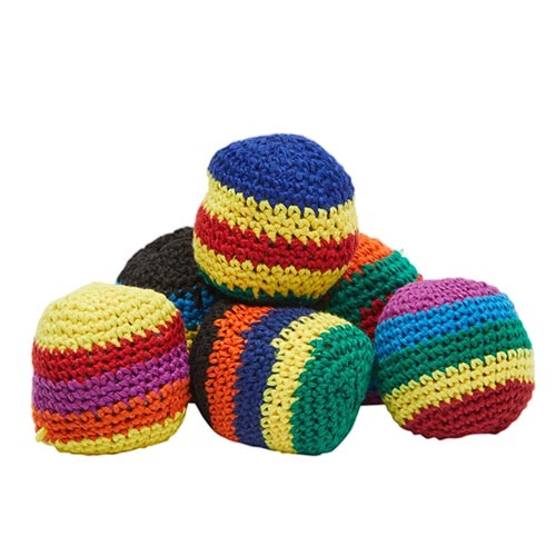Blue Panda Crochet Juggling Balls Set