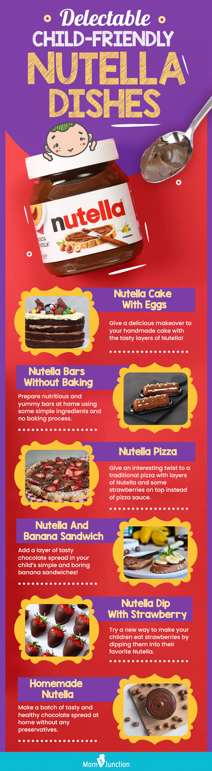 delectable child friendly nutella dishes (infographic)