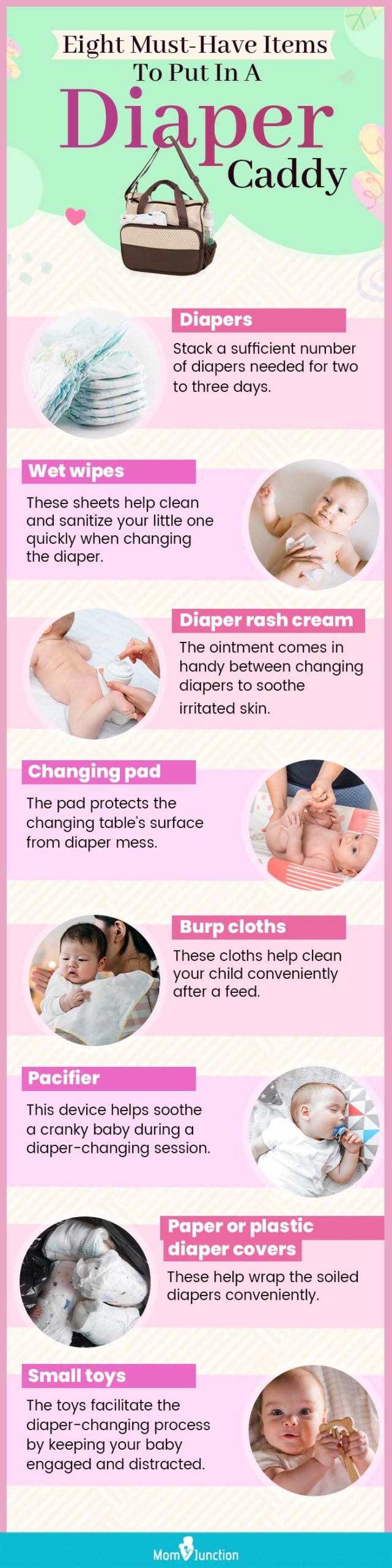 Eight-Must-Have-Items-To-Put-In-A-Diaper-Caddy (infographic)