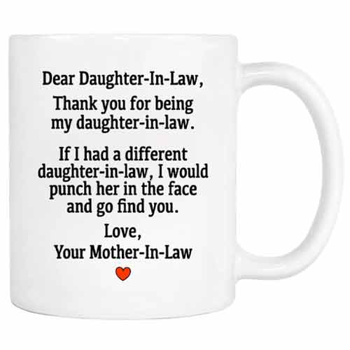 FamilyTeePrints Dear Daughter-In-Law Mug