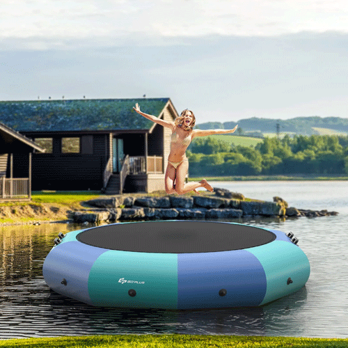 Goplus Inflatable Water Trampoline