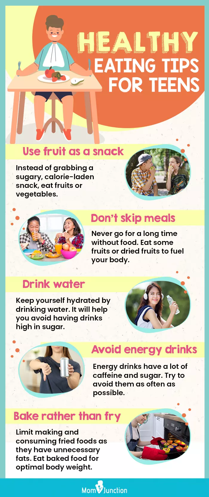 healthy eating tips for teens (infographic) 