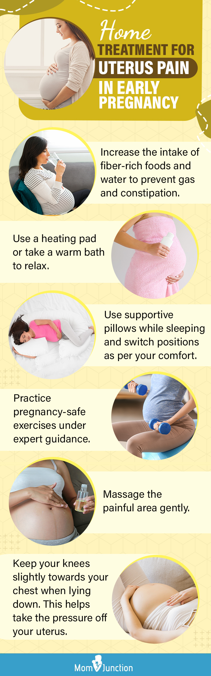 home treatment for uterus pain in early pregnancy(infographic)