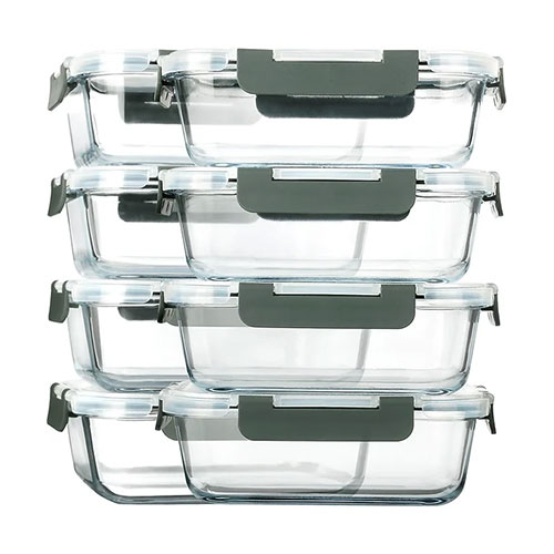 M Mcirco Glass Meal Prep Containers