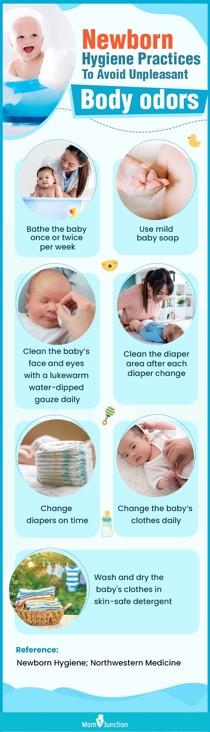 newborn hygiene practices to avoid unpleasant body odors (infographic)