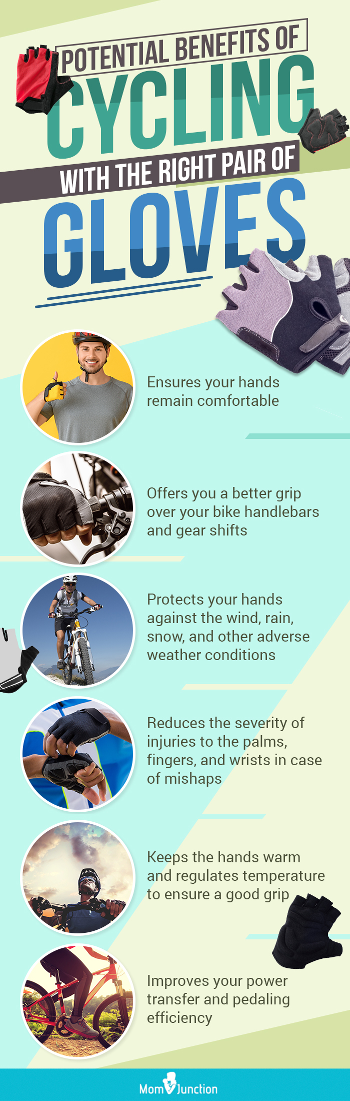 Potential Benefits Of Cycling With The Right Pair Of Gloves (infographic)