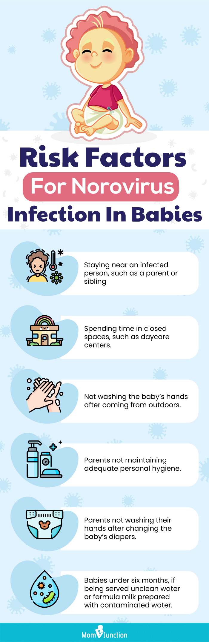 risk factors for norovirus infection in babies (infographic)