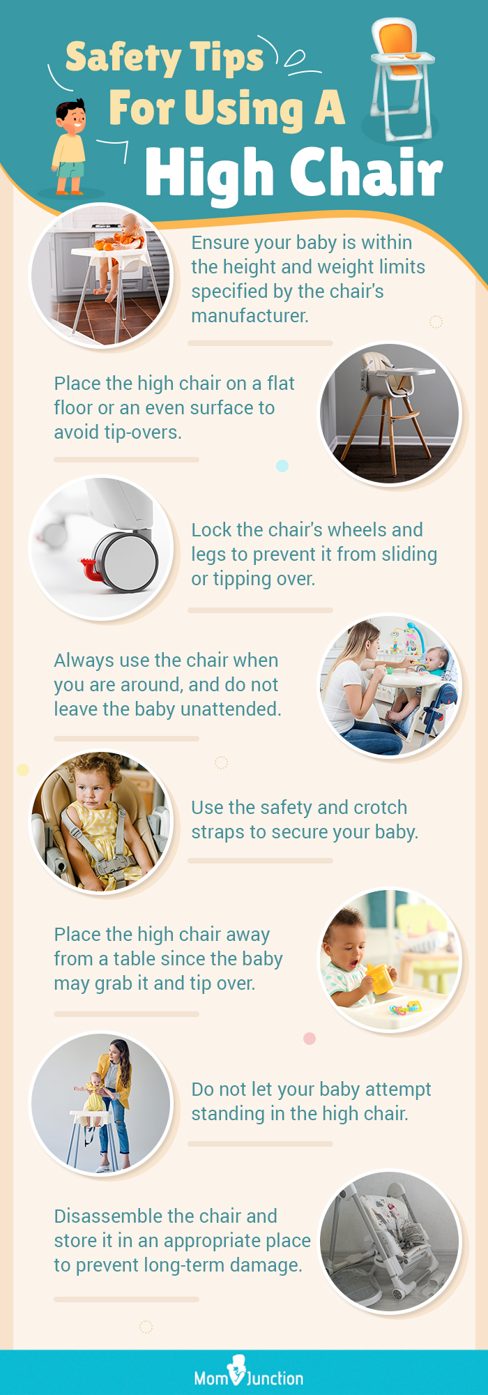 Safety-Tips-For-Using-A-High-Chair (infographic)
