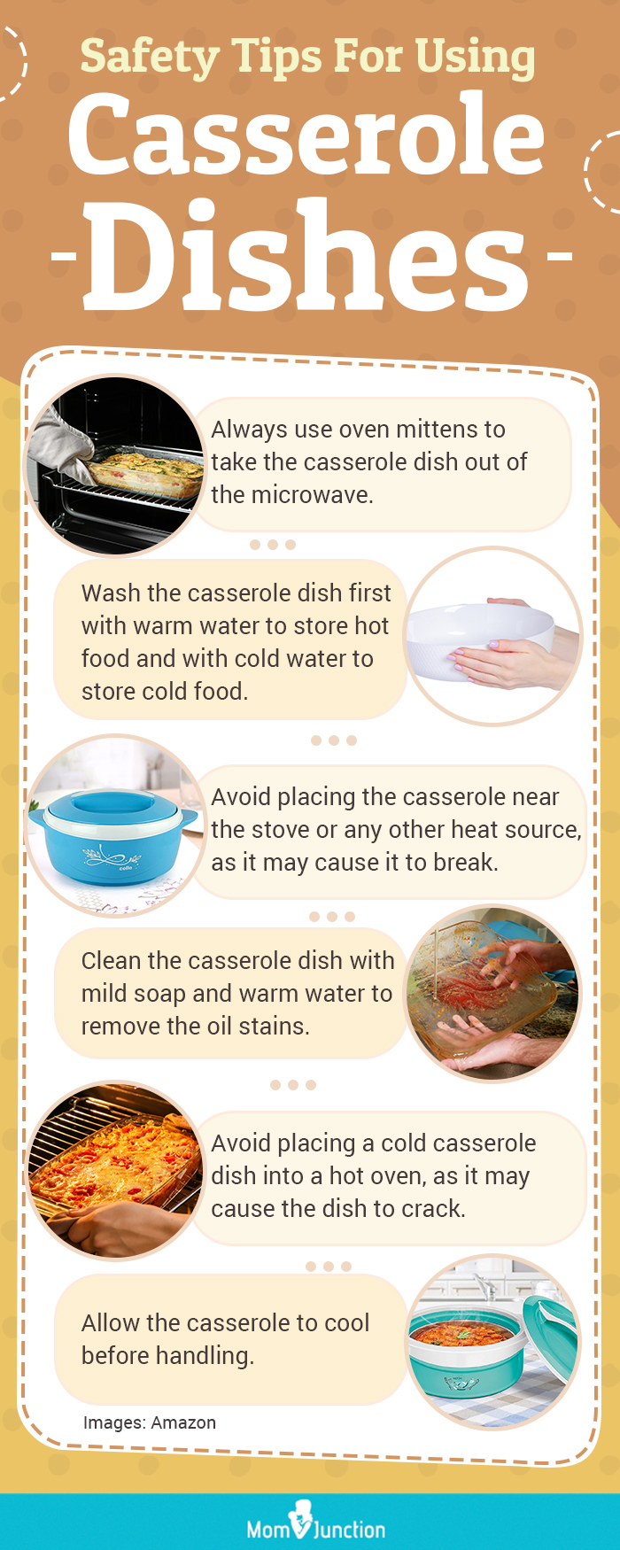Safety Tips For Using Casserole Dishes(infographic)