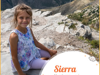 Sierra meaning a mountain range
