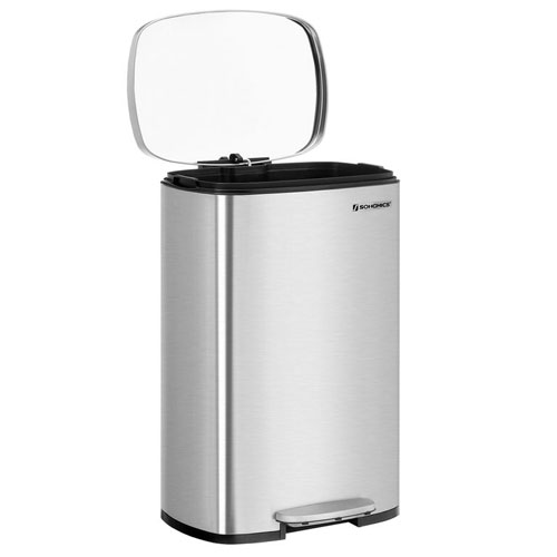 Songmics Stainless Steel Kitchen Garbage Can