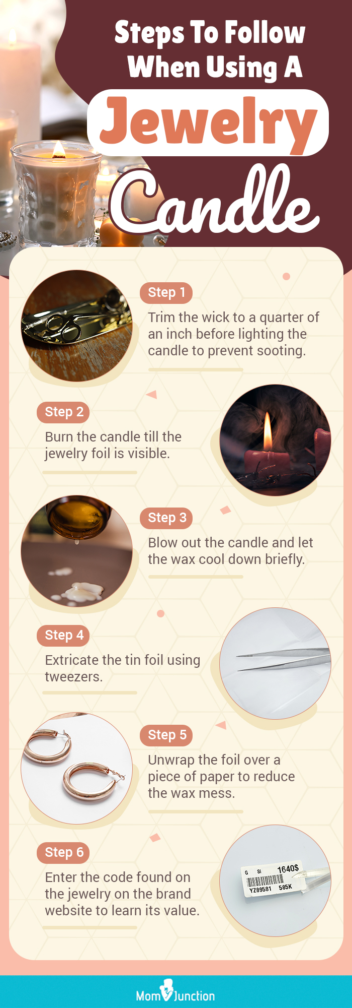 Steps To Follow When Using A Jewelry Candle (infographic)