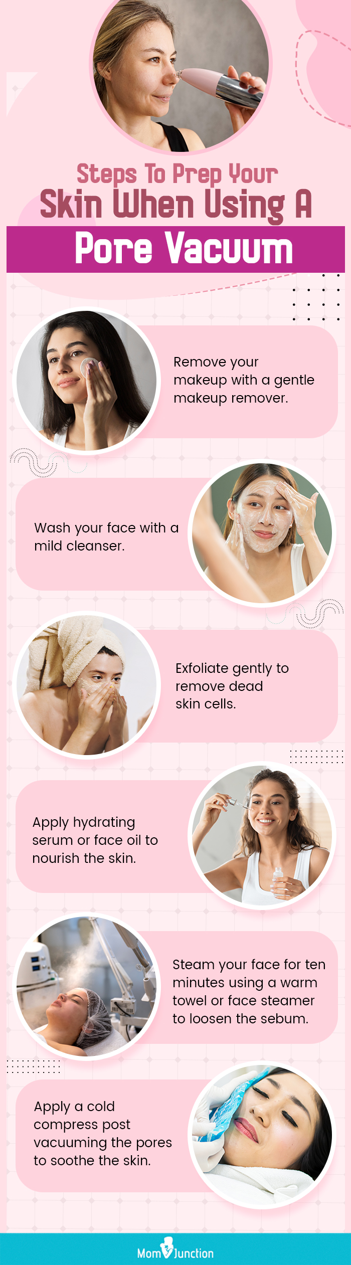 Steps To Prep Your Skin When Using A Pore Vacuum (infographic)