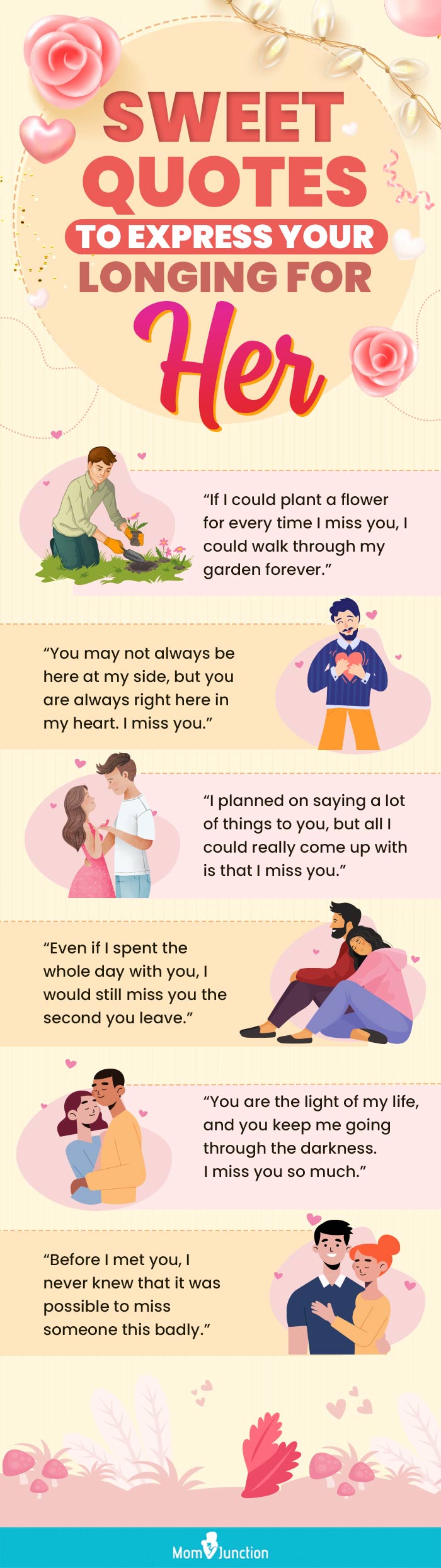 sweet quotes to express your longing for her (infographic)