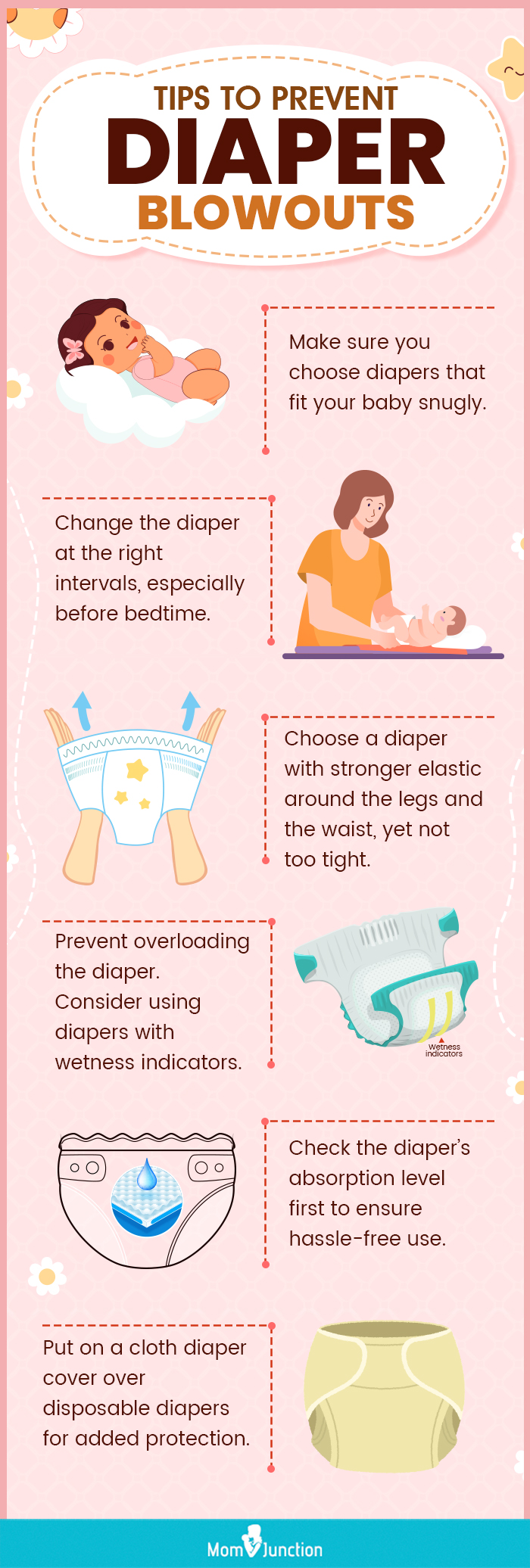 Tips To Prevent Diaper Blowouts (infographic)