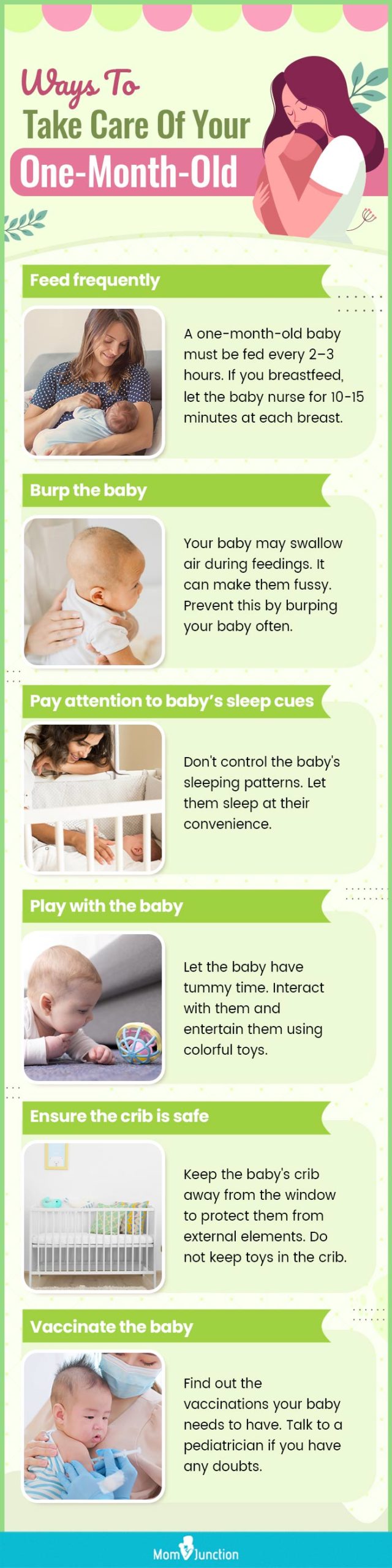 ways to take care of your one month old (infographic)