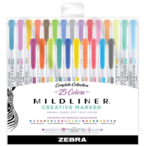 Zebra Mildliner Highlighter Pen Set