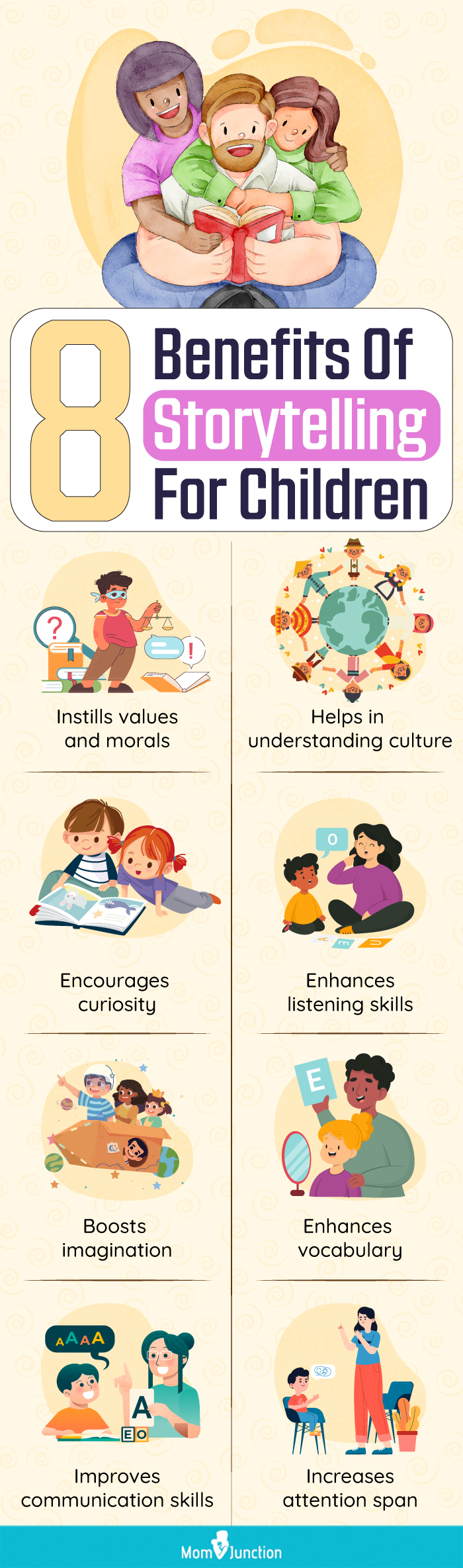 8 benefits of storytelling for children (infographic)