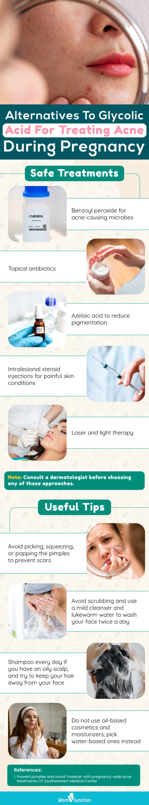 alternatives to glycolic acid for treating acne during pregnancy (infographic) 