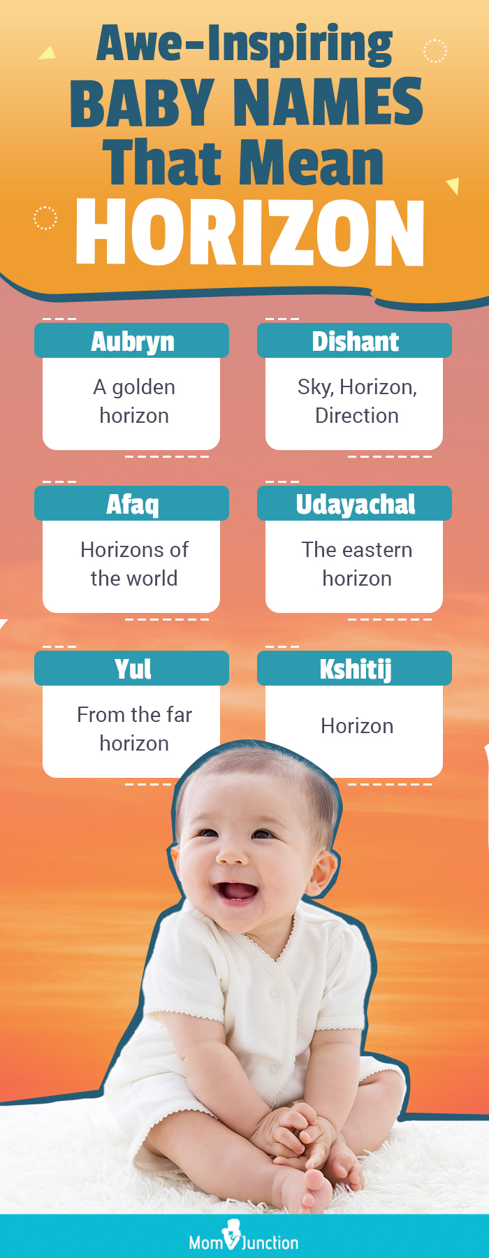 awe inspiring baby names that mean horizon(infographic)