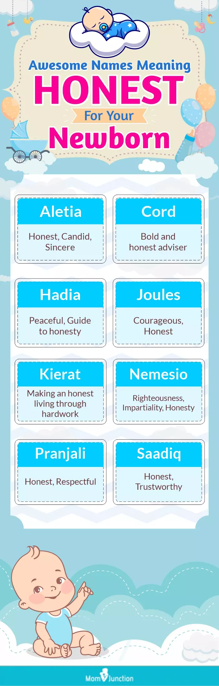 awesome names meaning honest for your newborn (infographic)