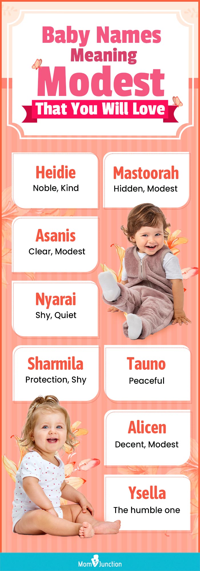 baby names meaning modest that you will love (infographic)