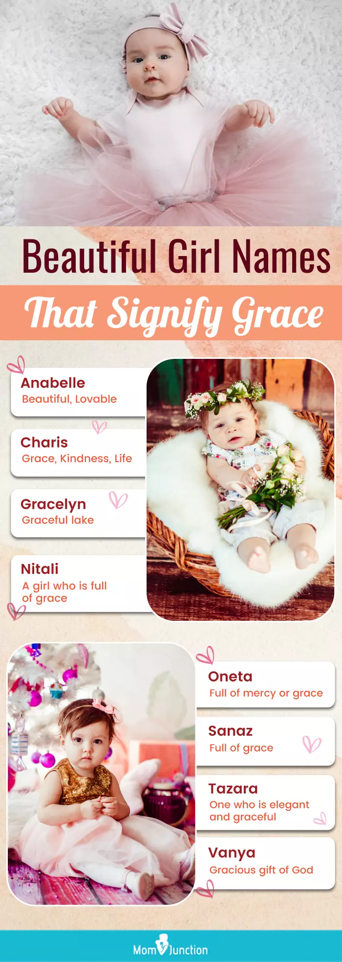 beautiful girl names that signify grace (infographic)