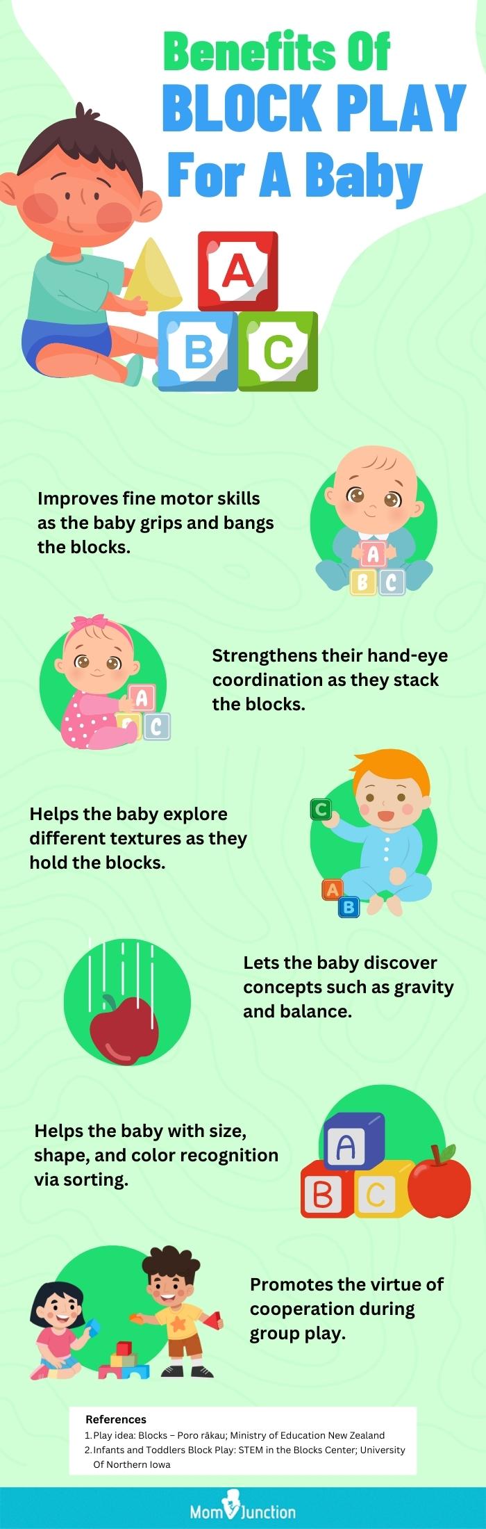 Benefits Of Block Play For A Baby (infographic)